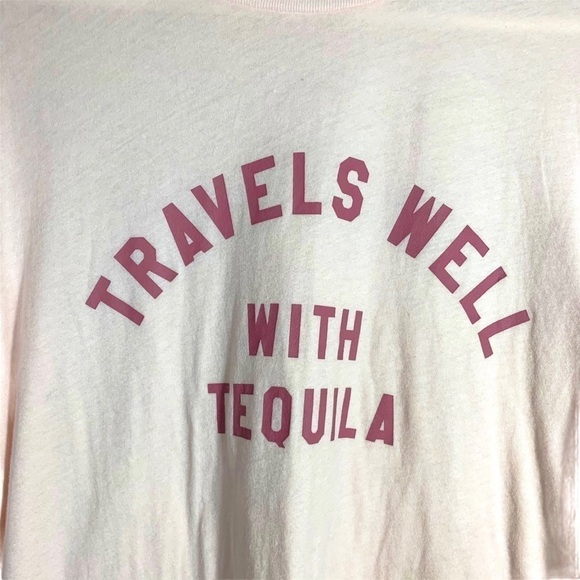 Wildfox Pink Travels Well With Tequila T-Shirt Size Small - Picture 7 of 15